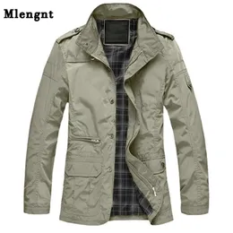 M-5XL Män Long Trench Coat för våren Höst Tunna Windbreaker Parka Summer Varsity Khaki Ytterkläder Man Jacka Casual Baggy 211110