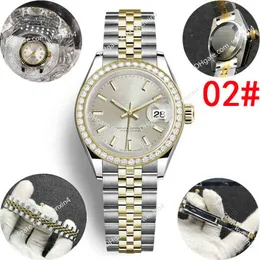 Luxo 26mm relógio de diamante feminino superfície ouro jubileu pulseira luxo 2813 aço automático nadar relógio à prova dwaterproof água