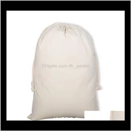 Decorações festivas festa jardim gota entrega 2021 sublimação grande sacos de presente em branco Crianças em branco personalizada saco de natal dstring saco saco