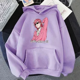 Kawaii Kapturem Kobiety Kolory Yarichin B Club Drukuj Wiosna Moda Casual Clothes Anime Harajuku Lovely Girl Girl Mama Luźna bluza Y0820