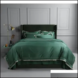 소모품 섬유 홈 Gardenpremium 간략한 솔리드 이불 ER 세트 1000TC 이집트 면화 Tra Silky Soft Bedding Bed Sheet Pillowcases Queen Ki