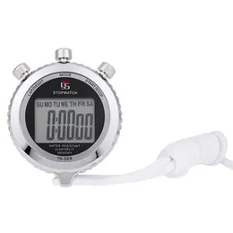 Timer Conto alla rovescia Timer in metallo Data in esecuzione Cronometro sportivo digitale palmare Fitness Ampio display accurato con cinturino Allarme antiscivolo