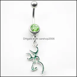 Кнопка для пупок Bell Rongrestry Body Jewelry 2021 D0067 (5 цветов) Пирсинг JF-J020-5 10pcs/lot Fashion Charm Cz Stone Belly Dangle Drop Dufet