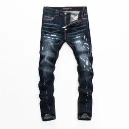 PLEIN BEAR Clássico Moda PP Masculino Jeans Rock Moto Masculino Design Casual Calças Rasgadas Distressed Skinny Denim Biker Jeans 157513