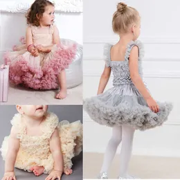 Tutu Dress Baby Girls Sukienka Otwarcia Odzież Tutu Party Elegancki Wedding Birthday Wear Girls Princess Dress Kid Vestidos Q0716