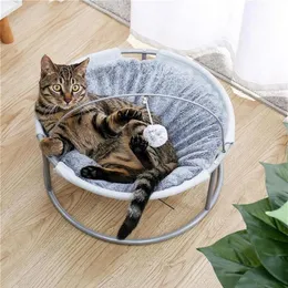 EUA Cat Cat Soft Plush Cat Hammock com Bola Dangling para gatos, Cães Pequenos Cinza Decoração25 A50 A00 A24