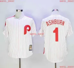 Män kvinnor ungdomar Richie Ashburn basebolltröjor syade anpassa alla namnnummer Jersey XS-5XL