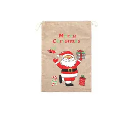 2021 Ny Jul Drawstring Bag Santa Claus Sacks Holiday Gift Wrapping Väskor Xmas Dekoration Nyår