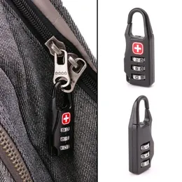 Outdoor Bags Coded Lock Swiss Cross Symbol Combination Safe Code Mini Padlock Luggage Travel Number Goods Locks Suitcases
