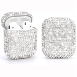 BLING GARFLY Glitter Full diamant hårt bärväska Trådlös hörlurar stötsäker skyddande anti-drop för Apple AirPods 1 2 3 Pro