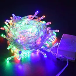 Fairy Lights 10M 100LED String Light 110V 220V 8 режимов красочные светодиодные струны для открытой вечеринки свадьба рождественские полетные фестея освещение водонепроницаемый