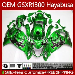 Hayabusa GSXR-1300 GSXR 1300 CC 2008 2019 77NO.90 GSX-R1300 GSXR1300 08 09 10 11 12 1300CC GSX R1300 14 15 17 17 17 18 19 OEMフェアリンググリーン炎