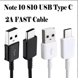 OEM USB Type C-kabel 2A FAST-laddarkablar för Samsung Galaxy Note 10 S10 S10E S10P EP-DG970BBE Snabbladdning S11-laddare Typ-C