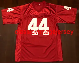 Retro Forrest Gump #44 Tom Hanks Movie Men's Football Jersey Stitched Red S-3XL High Quality