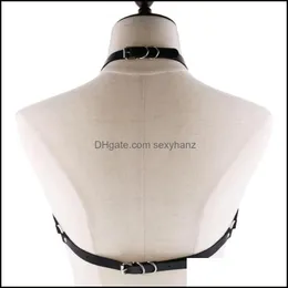Другие ювелирные украшения Гот кожаный жгут цепь лифчика верхней части грудной клет