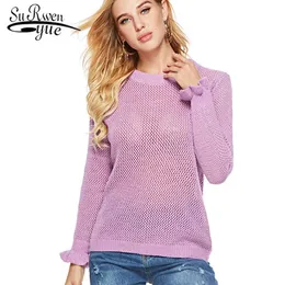 Flache gestrickte O-Ausschnitt-Pullover mit Schmetterlingsärmeln, modischer koreanischer Stil für Frauen, Sueter feminino Pullover-Pullover 6482 50 210427