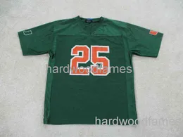 cusm Maglia da calcio Miami Hurricanes Verde Arancione NCAA College Uomo UOMO DONNA GIOVANI punto aggiungere qualsiasi nome numero XS-5XL