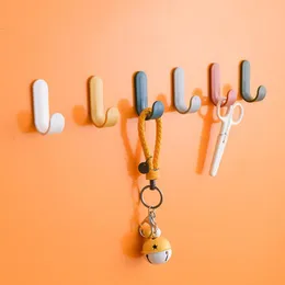Pieces/set Household Plastic Towel Hook Hat Hanger Key Wall Sticker Glue Decorative Door Hooks & Rails
