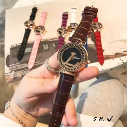 Fashion Fudal Brand Watch Watch Женщина -девочка Diamond Big Later