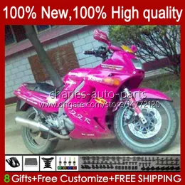 Bodys för Kawasaki Ninja ZZR250 ZZR-250 90 91 92 93 94 95 96 97 98 99 Bodywork 54HC.24 ZZR 250 CC 1990 1991 1992 1993 1994 1995 1996 1997 1998 OEM Fairings Light Pink New