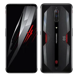 Original Nubia Red Magic 6 5G Mobiltelefonspel 8GB RAM 128GB ROM Snapdragon 888 Octa Core 64MP 5050mAh Android 6.8" AMOLED helskärms fingeravtrycks-ID Smart mobiltelefon