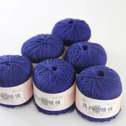 Sale 6BallsX50g Soft Cotton Yarn Thread Crochet Lace Sweaters Knitting Crocheted Navy 16124-6