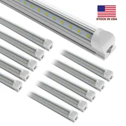 25szt 8ft 150W, V w kształcie litery V 2ft 4ft 4ft 5ft 6ft 8Fet Chłodnicy LED LED T8 Zintegrowana LED Rurka Podwójna boków LED Lightle Maszyny W USA