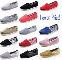 DORP SHIPPING Size 35-45 Wholesale Brand Fashion Women Solid sequins Flats Shoes Sneakers Women and Men Canvas Shoes loafers casual shoes