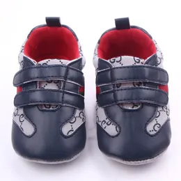 Neonate Scarpe da ragazzo Scarpe da ginnastica Scarpe da culla Neonato Calzature in pelle PU Scarpe da bambina First Walker 0-18 mesi