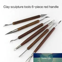Top 6pcs/set Sharp Clay Sculpting Wax Carving Pottery Tools Shapers Wood Handle Ceramic Pottery Clay Sculpture Carving Tools Factory price expert design Quality