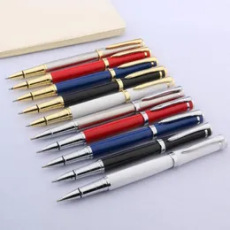 Penas de Ballpoint Luxury Quality Metal 3035 Caneta de Rollerball Escreva Prata Golden Trim Artigos de papelaria Escola Escola Suprimentos Tinta 1