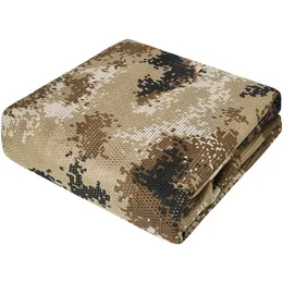 Camouflage Netting 59" W 1.5m Camo Burlap Camouflage Netting Cover Army Military Mesh Fabric Cloth Material for Hunting Blind Y0706