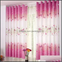 Aessories Bath Home & Gardencurtains For Bathroom Bedroom Living Room Butterfly Printed Blackout Curtains Thermal Ready Made Lined Shower Dr