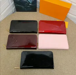 Designer -Taschen Fashion Patent Leder geprägtes Reißverschluss Brieftaschenwechsel Umschlag Geldkarte Handtaschen verschiedene Taschen und Kreditkartenhalter
