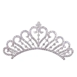 2021 wedding crystal crown comb pearl sticks prom headband kids party events clear rhinestone tiaras sliver hair jewelry Christmas gift