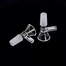 14mm 18mm Male Glass Bowl Clear Color For Hookahs Bong With Handle Smoking Tool Slide Bowls Water Piece