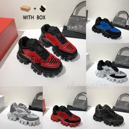Com caixa de designer de luxo Cloudbust Thunder Knit sapatos casuais masculinos femininos tênis oversize tênis leve sola de borracha 3D Trainers prad Top