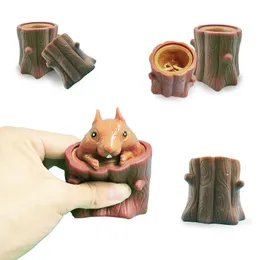 Śmieszne Dekompresja Squeeze Zabawki Stumpy Vent Squirrel Cup Cink Squeeze Zabawka