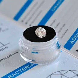 Luźny Moissanite 1.0ct Carat 6.5mm GH kolor okrągły Brilliant Cut VVS1 pierścionek bransoletka biżuteria DIY materiał Lab diament