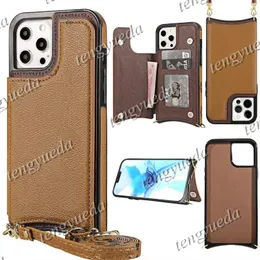 iPhone 15のファッションデザイナー電話ケース15pro 14 14pro 14plus 13 13pro 12 12pro 11 Pro Max 7 8plus Deluxe Leather Card Holder Pocket Bags Luxury Handbag Case Cave