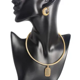 أقراط قلادة عالية الجودة Ltaly Gold Color Women African Beads Fashion Africa Africa Truction Jewelry Set