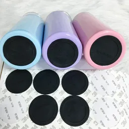 Black Rubber Pad Adhesive Coaster for 15oz 20oz 30 Ounce Tumblers Pastable Cups Rubbers Bottom Protective Bottle Pads Stickers 5cm 5.8cm