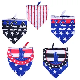 Dog Bandanas för 4 juli Independence Day Medium Stora hundar Reversible Scarf Pet Bandanas Tillbehör Bibs Handkerchief