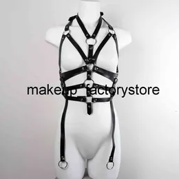 Massage sex sele för kvinnor underkläder kropp kvinnor bdsm underkläder sexig suspender bra bur midja bondage pu läder gotiska bälten suspenders