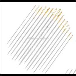 Notions Tools Drop Drop Drop Drop 2021 16pcsset Aço de costura de aço para bordado Cross Stitch Gold Eye Hcdry