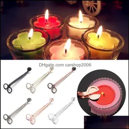 Scissors Hand Tools Home & Garden Stainless Steel Snuffers Candle Wick Trimmer Rose Gold Cutter Oil Lamp Trim Scissor W95 Drop Delivery 2021