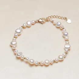 Bangle Freshwater Pearl Barock Shaped Bracelet Girl Temperament Mode Smycken Partihandel