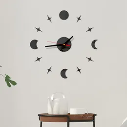 ساعات الحائط 3D DIY Clock Sticker Acrylic Digital Art Deco Mute Mechanism Decor