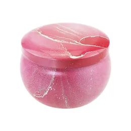 Tomt Tinplate Candle Jars Box Round Trum Your Eyelash Iron Case Anpassad vaxförpackning Candy Presentbehållare Creative RRD7515