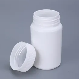 Empty 150ml frascos de medicina com tampa Recipiente de plástico de grau alimento para pílula Cápsula Tablet Frascos Recarregáveis ​​20 pçs / lote 210331